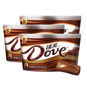 Dove 德芙 丝滑牛奶巧克力252g*3碗 *2件 99.03元（需用券，合49.52元/件） ￥82