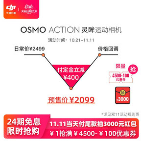 大疆（DJI） Osmo Action 灵眸运动相机 2089元