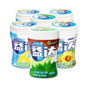 7日10点、88VIP：益达 木糖醇无糖口香糖 40粒*6瓶 *2件 56.88元（前10分钟） ￥55
