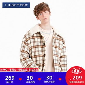 双11预售： LILBETTER 男士仿羊羔绒夹克 239元（需定金30元）