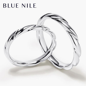 双11预售：Blue Nile 涡状戒指14K白金女士婚戒 1095元包邮（定金100元） ￥1095