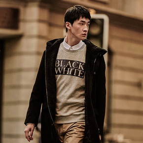 11日0点、双11预告：ME&CITY 539270 男士连帽羊毛混纺大衣 低至159元 ￥159