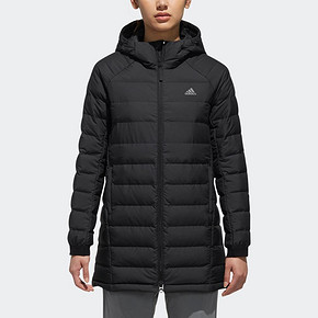 11日0点、双11预告：adidas 阿迪达斯 DM1957 户外中长款连帽羽绒服 低至321.3元