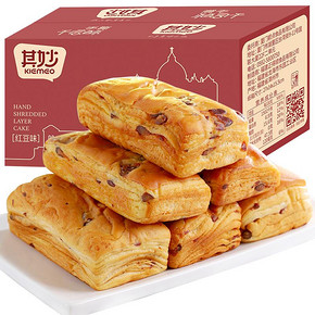 其妙 红豆千层酥 500g 9.9元