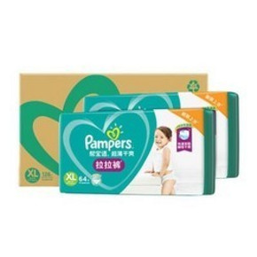 天猫 11日0点、88VIP：Pampers 帮宝适 超薄干爽系列 婴儿拉拉裤 XL128片 *4件 433.2