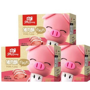 88VIP：FangGuang 方广 宝宝肉松营养猪肉酥 84g*3 *6件 154元包邮（合25.67元/件） 