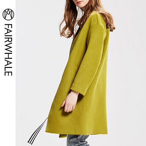 马克华菲女装2019新韩版毛呢外套修身显瘦中长款呢子大衣 159.8元