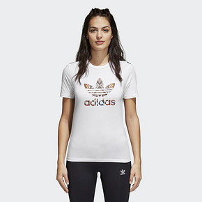阿迪达斯官网 adidas 三叶草 女装套头圆领短袖T恤 CY9260 179元