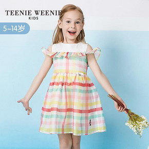TeenieWeenie Kids小熊童装荷叶边女童连衣裙甜美洋气TKOW82452K 349元