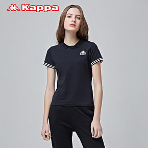 kappa卡帕运动短袖女 时尚宽松简约休闲运动半袖女POLO衫 129元