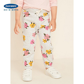Old Navy女婴幼童舒适束脚休闲裤 448830 2019新款宝宝运动裤子 85元