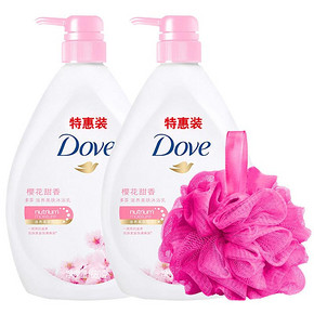 dove多芬沐浴露乳液680ml*2 限时特价49.9元包邮