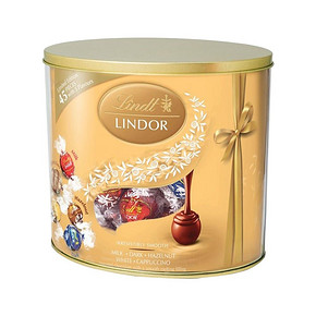 Lindt 瑞士莲 软心球精选巧克力金色筒装 45粒 540g 109元