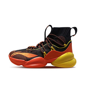 李宁 空袭5 PlayOff 篮球鞋 黑/火焰橙 到手价仅需499