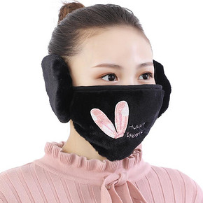 flyvii KZ-6640 女士保暖口罩耳帽二合一 *3件 19.8元（合6.6元/件）