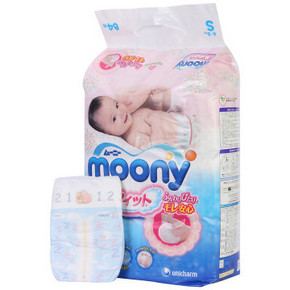 88VIP：moony 尤妮佳 婴儿纸尿裤 S84片 *3件 190.54元包邮（合63.51元/件） ￥191