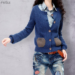 Artka 阿卡 100%全羊毛开衫外套 *3件 低至153.92元 ￥154