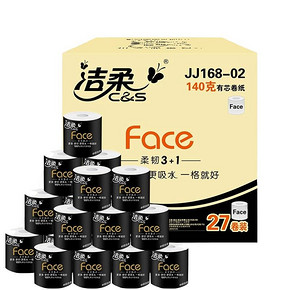 新88VIP：C&S 洁柔 卷纸 4层*140g*27卷 *2件 73.96元包邮（需用券，合36.98元/件） 