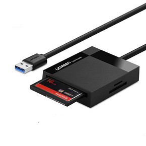 绿联读卡器多合一sd卡usb3.0高速佳能相机单反大内存卡tf/cf四ms适用小米华为t
