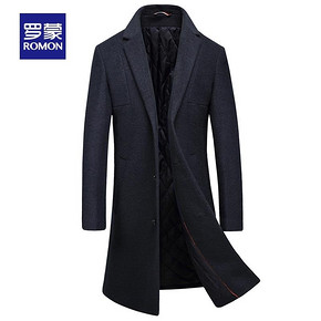 罗蒙 DY18HF16633 男士中长款毛呢大衣 139元包邮（立减）