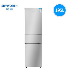 20日0点开始：Skyworth/创维 BCD-195T 195升三门冷藏小型家用节能小冰箱微冷冻 89