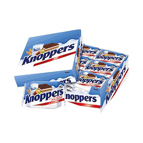 德国Knoppers进口牛奶巧克力榛子威化饼干24包600g新效期 *2件 111.44元（合55.72