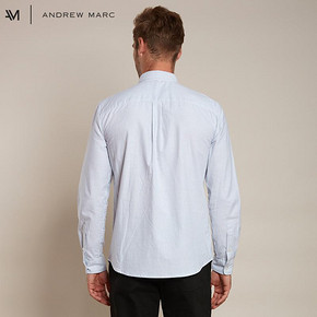 ANDREWMARC2019春秋新款男士衬衫纯棉长袖翻领休闲简约打底衬衣潮 *3件 456.45元