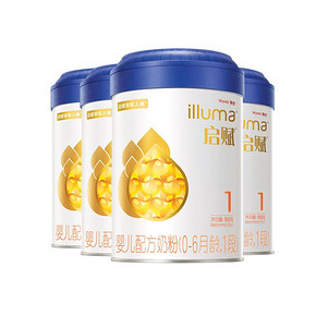 惠氏启赋 奶粉 1段 900g 4罐 *4件 1122.4元（合280.6元/件）