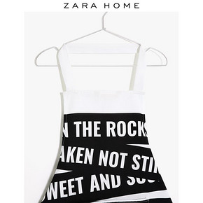Zara Home 黑白字母个性创意数码印花棉质厨房围裙 46935027064 160元