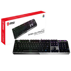 新品发售：MSI 微星 GK50LP RGB机械键盘 矮轴 659元包邮（需50元定） ￥659