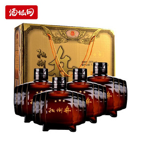 酒仙网 35度扳倒井小三星450ml 四瓶套装低度浓香型白酒 79元
