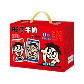 88VIP：旺旺 旺仔牛奶O泡组合装245ml*8罐 儿童牛奶*5+O泡*3 *4件 92.15元包邮（多