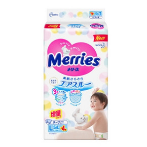 88VIP：花王 Merries 妙而舒 婴儿纸尿裤 L58片 *4件 252.7元包邮（合63元/件） ￥25