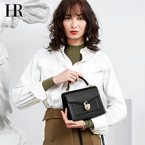 HR赫莲娜宽肩带斜挎包2019新款时尚轻奢女包大容量牛皮单肩手提包 863.2元