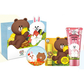 Mentholatum 曼秀雷敦 LineFriends 布朗熊唇膏手霜套装 29.9元 ￥30