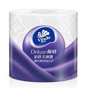 天猫 凑单品： Vinda 维达 卷纸 棉韧系列 4层150g 1元