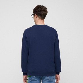 Lee商场同款2019秋冬新款男藏蓝色棉质休闲卫衣 促销价479