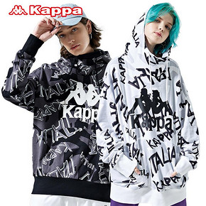 Kappa卡帕情侣男女款运动卫衣秋冬休闲外套套头帽衫 促销价449