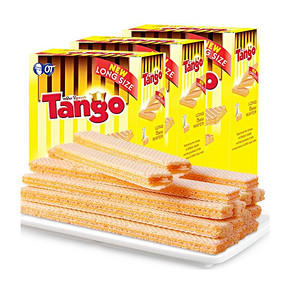 10点开始、88VIP：Tango 探戈 乳酪威化饼干 160g*3盒 *5件 64.78元包邮（前15分钟