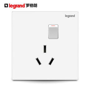 TCL罗格朗开关插座面板仕典白色16A3三孔带开关空调三扁电源86型 *2件 51.8元