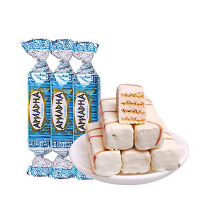 俄罗斯进口糖果斯拉夫酸奶糖牛奶糖夹心威化糖果散装食品500g包邮 *2件 24.85