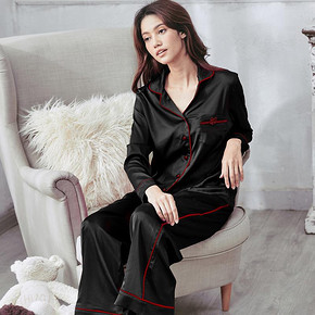 歌瑞尔时尚性感舒适情侣长袖睡衣男女秋冬季家居服套装18116HL 79元