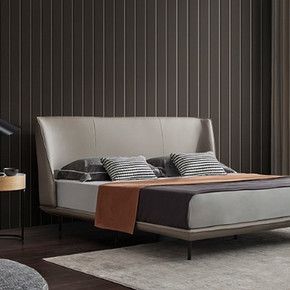 12日0点、双12预告：优梵艺术 B315Y 意式头层牛皮床 1.5m 1950元包邮（前100名）