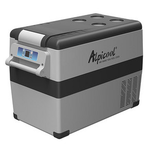 ￥808.00包邮 冰虎车载冰箱压缩机制冷12V轿车24V货车家两用冷藏冷冻分区小冰