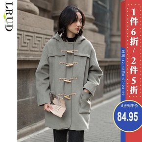 双12预告：LRUD 3AG1475 女士中长款呢子外套 低至84.95元