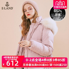 双12预售： E·LAND 衣恋 EEJD84V42M 女士羽绒服 低至612元