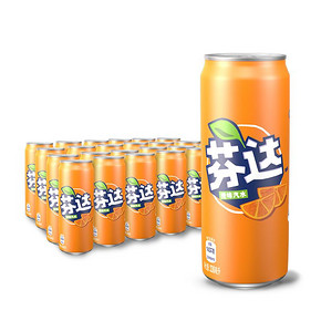 芬达摩登罐 橙味 330mlx24 整箱装 可口可乐出品 69.9元