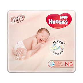 HUGGIES 好奇 铂金装 婴儿纸尿裤 NB 84片 79元