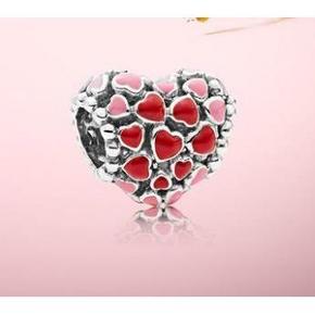 ￥164 PANDORA 潘多拉 796557ENMX 粉红色爱心串珠 *2件