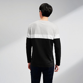 ￥118包邮 HLA/海澜之家舒适条纹长袖T恤2020春季新品微弹圆领套头衫男